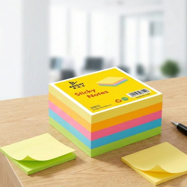 مكعب ستيكي نوت 3*3 برايت بوس 400 ورقة 5 لون