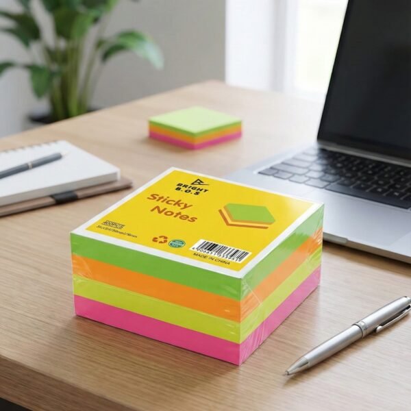 مكعب ستيكي نوت 3*3 برايت بوس 400 ورقة 4 لون