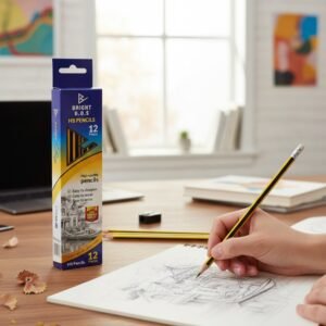 قلم رصاص HP برايت بوس اسود وأصفر بدون ممحاة