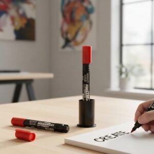 قلم فلوماستر 555 برايت بوس مشطوف لون احمر