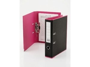 بوكس فايل عريض خارجي اسود / داخلي زهري