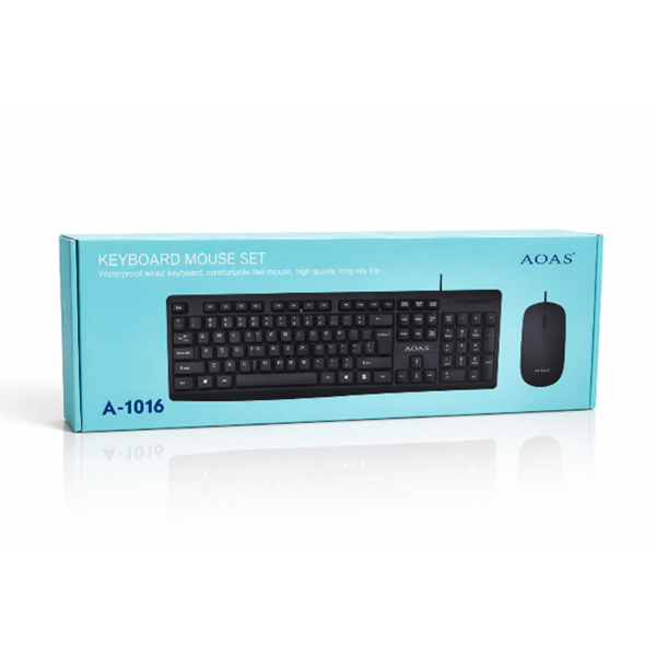 طقم كيبورد + ماوس سلك AOAS A-1016