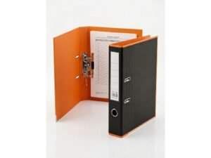 بوكس فايل رفيع خارجي اسود / داخلي برتقالي