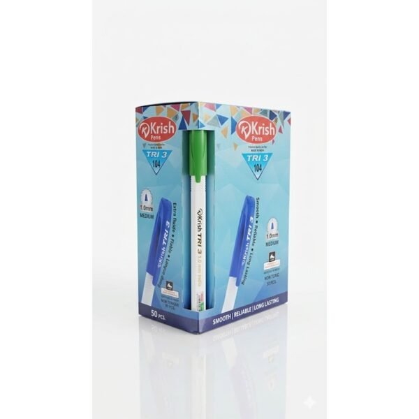 TRI-3 1.0mm  علبة تعبئة 50 قلم أخضر