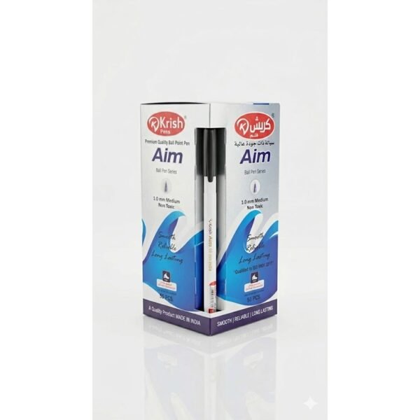 AIM 1.0mm  علبة تعبئة 50 أقلام أسود