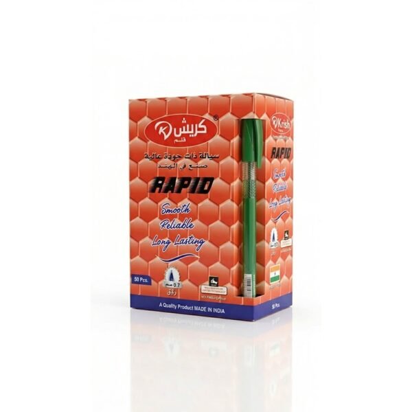 RAPID 0.7mm  علبة تعبئة 50 أقلام أخضر
