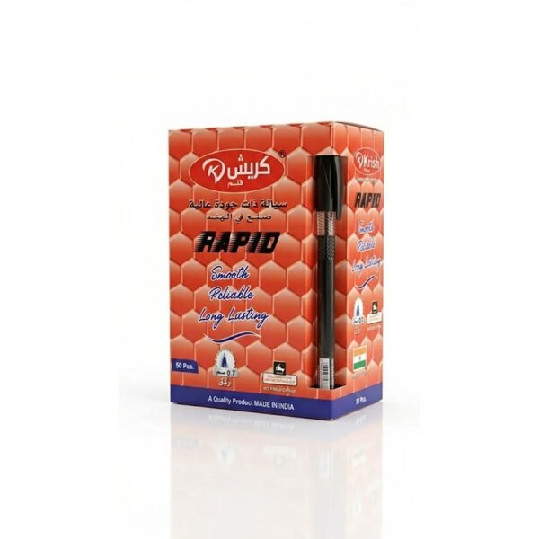 RAPID 0.7mm  علبة تعبئة 50 أقلام أسود