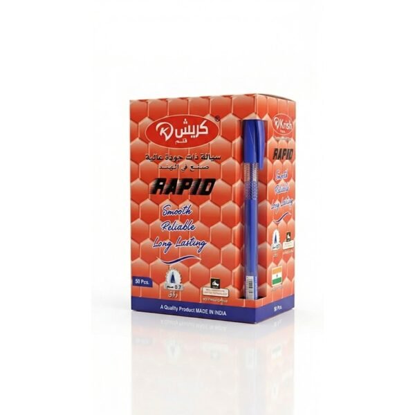 RAPID 0.7mm  علبة تعبئة 50 أقلام أزرق