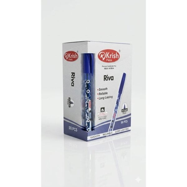 RIVA 0.7mm  علبة تعبئة 50 أقلام أزرق