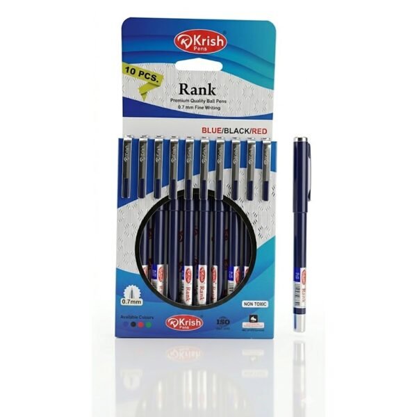 RANK 0.7mm  كرت تعبئة 10 أقلام أزرق