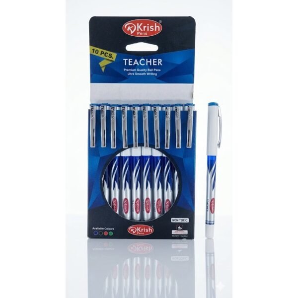 TEACHER 1.0mm  كرت تعبئة 10 أقلام أزرق