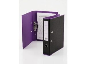 بوكس فايل عريض خارجي اسود / داخلي بنفسجي