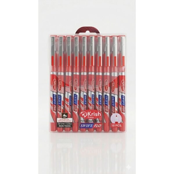 SWIFT 0.7mm  كرت تعبئة 10 أقلام أحمر