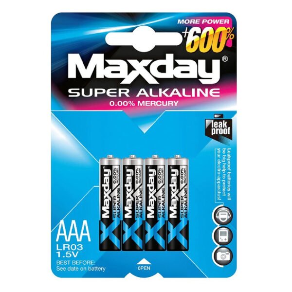 بطارية MAXDAY AAAكرت / 4 حبات
