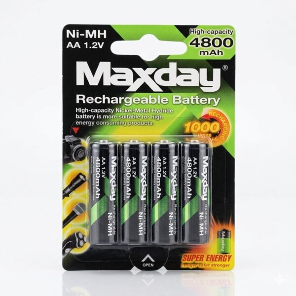 بطارية اعادة شحن MAXDAY AAكرت / 4 حبات