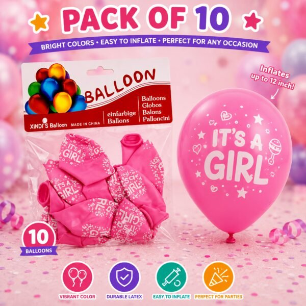 كيس بالون سعة 10 IT'S A GIRL