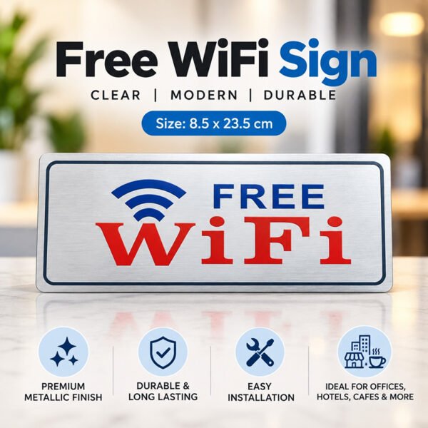 لافتة انترنت مجاني Free Wifi